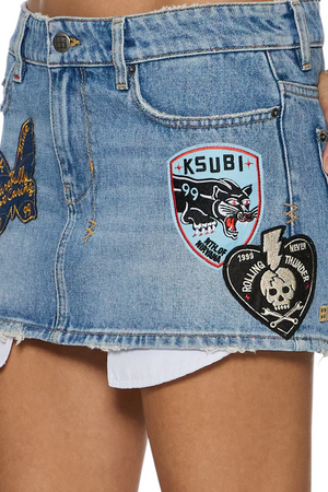 MICRO MINI SKIRT - HORIZON PATCH