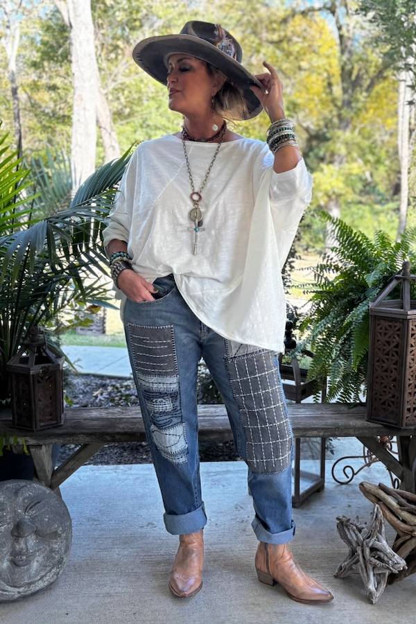 BE FREE TOP - PARCHMENT