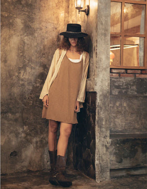 AGRA TANK DRESS TOBACCO