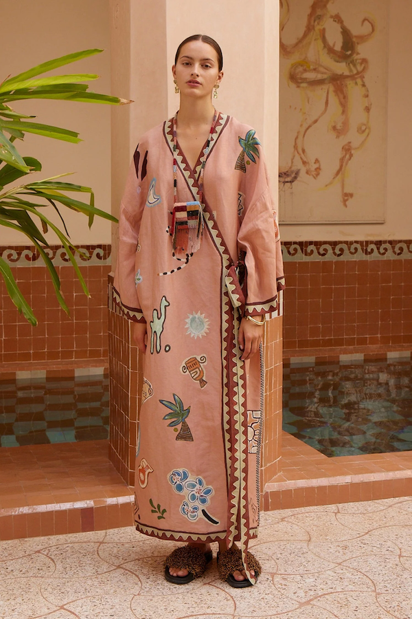 LAURENCE WRAP MIDI DRESS