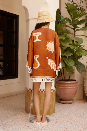 SOLEIL D'AMOUR WRAP MINI DRESS