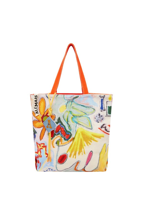 NADIA SPLICED SHOPPER TOTE