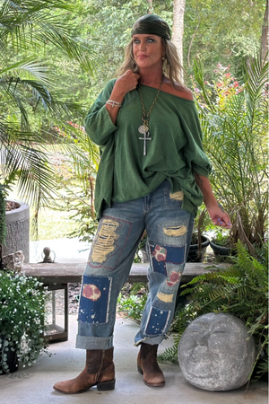 BE FREE TOP - VINTAGE EMERALD