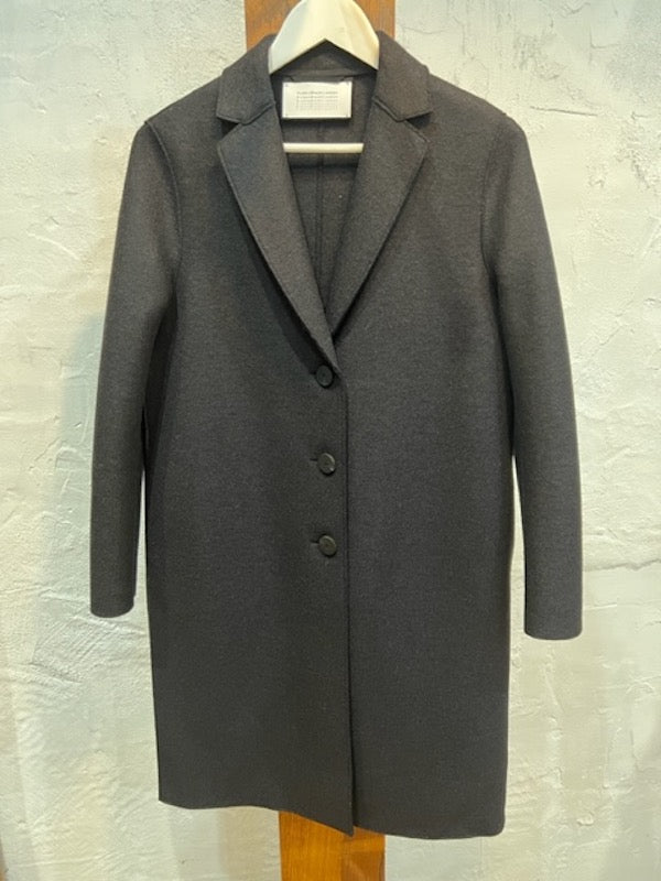 OVERCOAT PRESSED WOOL BLACK