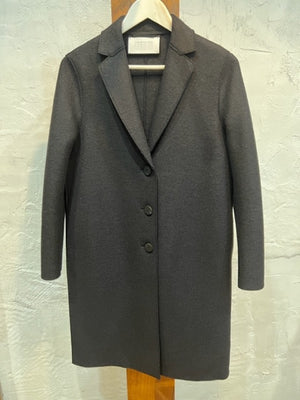 OVERCOAT PRESSED WOOL BLACK