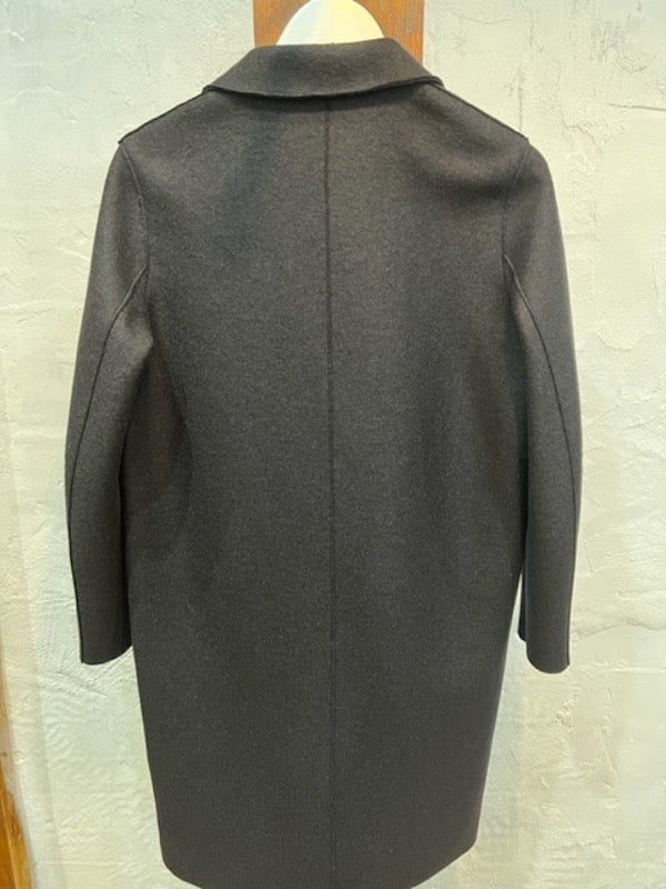 OVERCOAT PRESSED WOOL BLACK