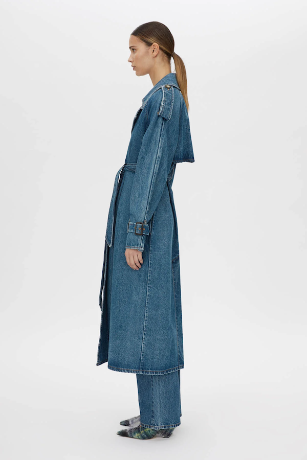 CALYX DENIM COAT - CLASSIC BLUE
