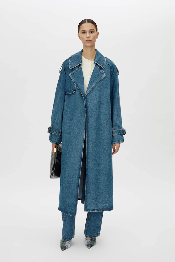 CALYX DENIM COAT - CLASSIC BLUE
