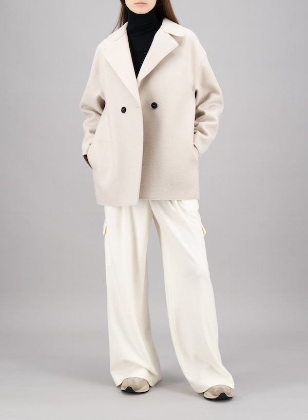DROPPED SHOULDER JACKET - CREAM