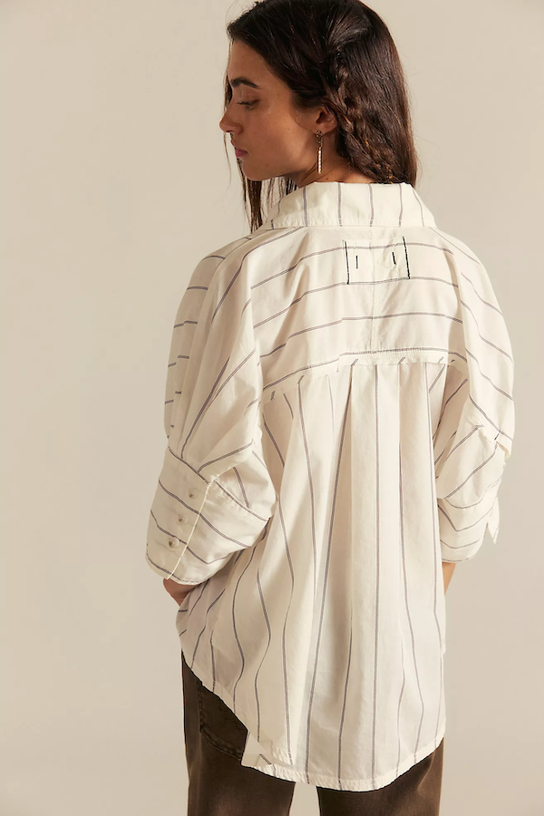 SEASIDE COTTON STRIPE SHIRT