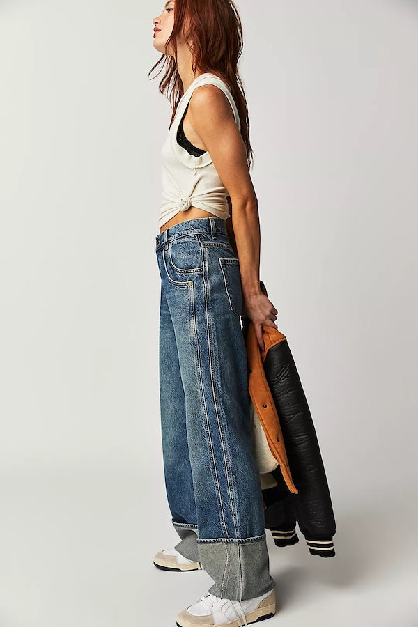 FINAL COUNTDOWN CUFFED MID RISE JEAN