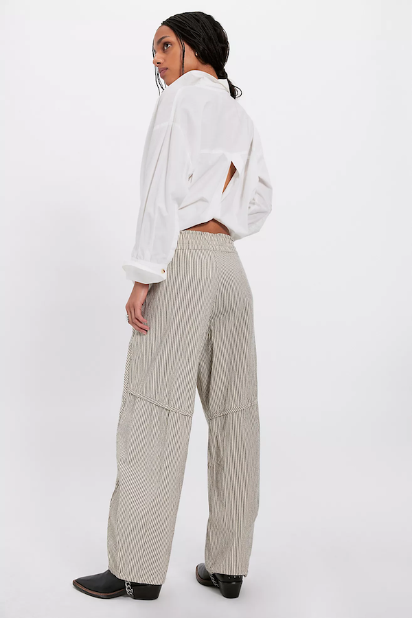 SOMETHING GOOD PULLON BARREL PANTS - IVORY COMBO