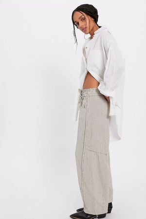 SOMETHING GOOD PULLON BARREL PANTS - IVORY COMBO
