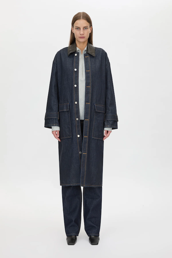 ENZO DENIM COAT - INDIGO