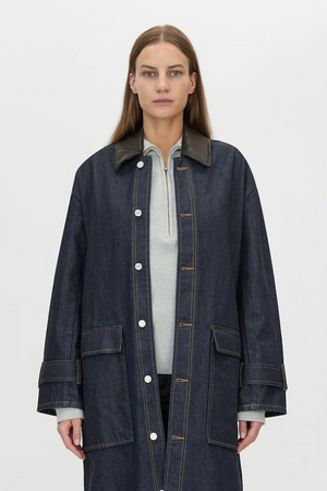 ENZO DENIM COAT - INDIGO