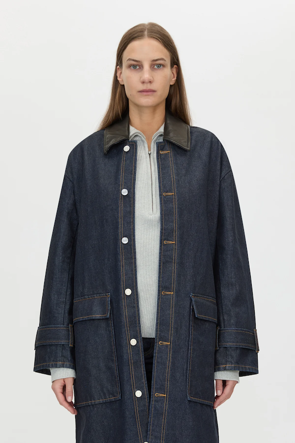 ENZO DENIM COAT - INDIGO