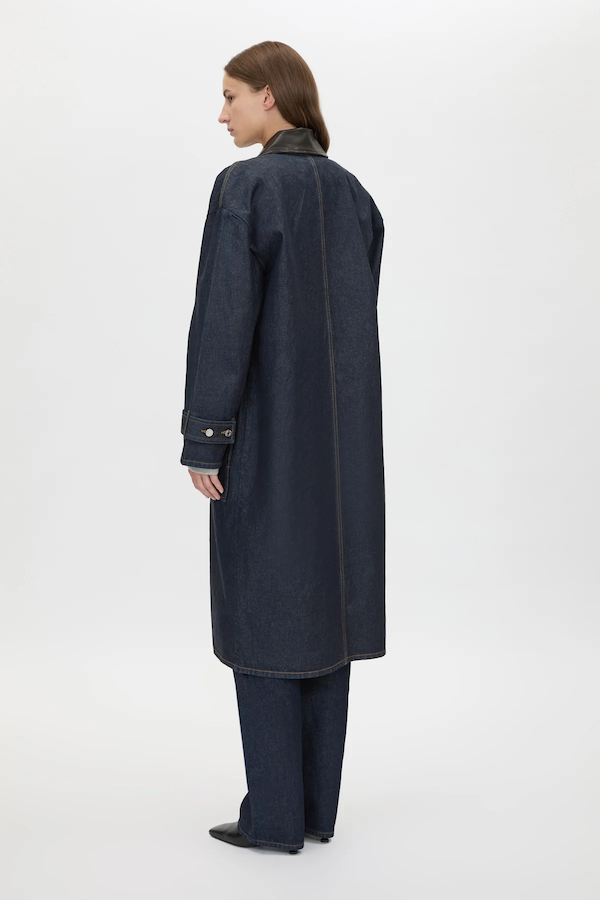 ENZO DENIM COAT - INDIGO