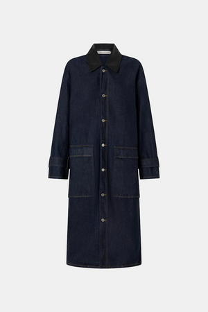 ENZO DENIM COAT - INDIGO