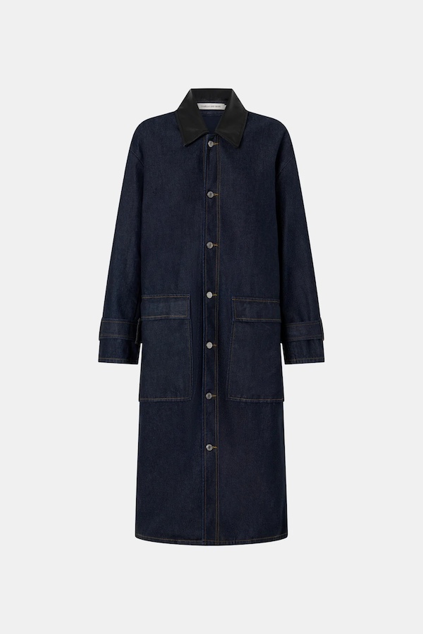 ENZO DENIM COAT - INDIGO
