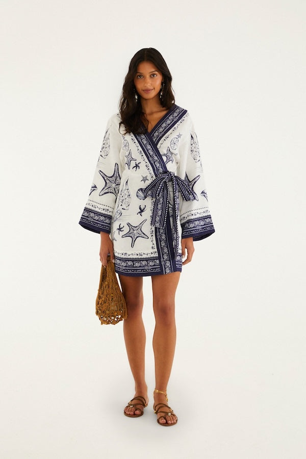 COAST SCARF OFF WHITE MINI DRESS