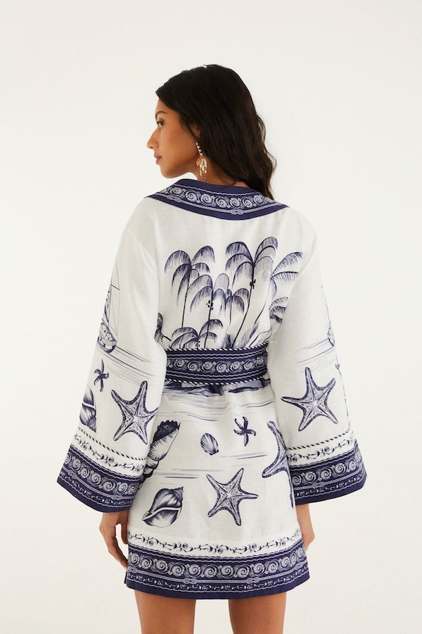 COAST SCARF OFF WHITE MINI DRESS