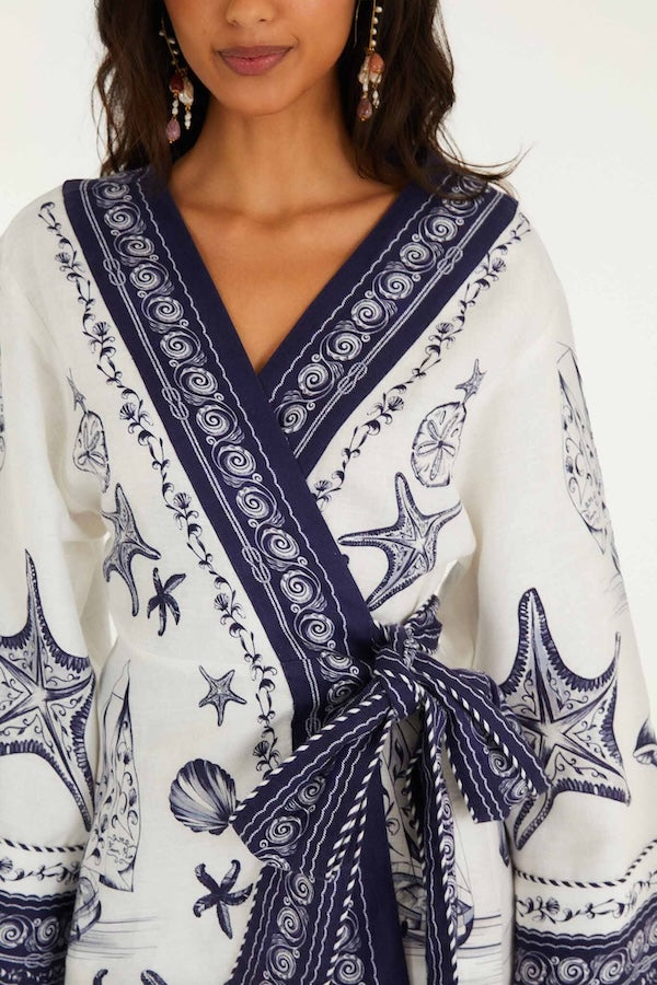 COAST SCARF OFF WHITE MINI DRESS