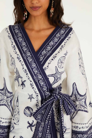 COAST SCARF OFF WHITE MINI DRESS
