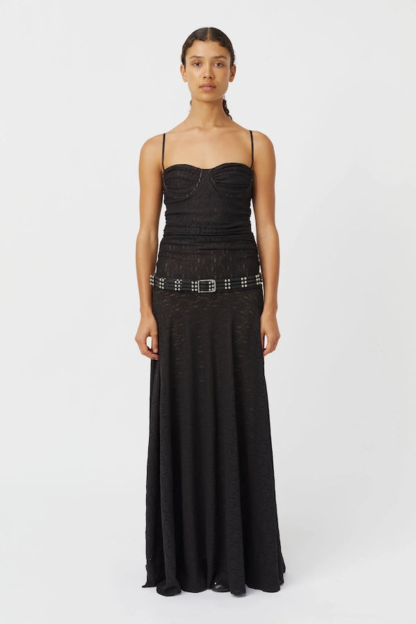 CAMILLE LACE MAXI DRESS - BLACK