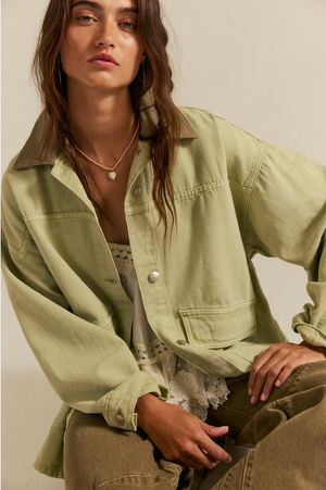 LEMON DENIM JACKET - WASHED SAGE