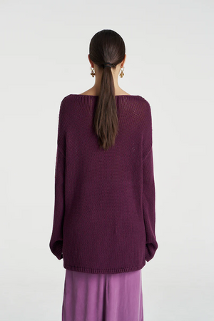 BELL LS KNIT - MULBERRY