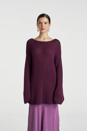 BELL LS KNIT - MULBERRY