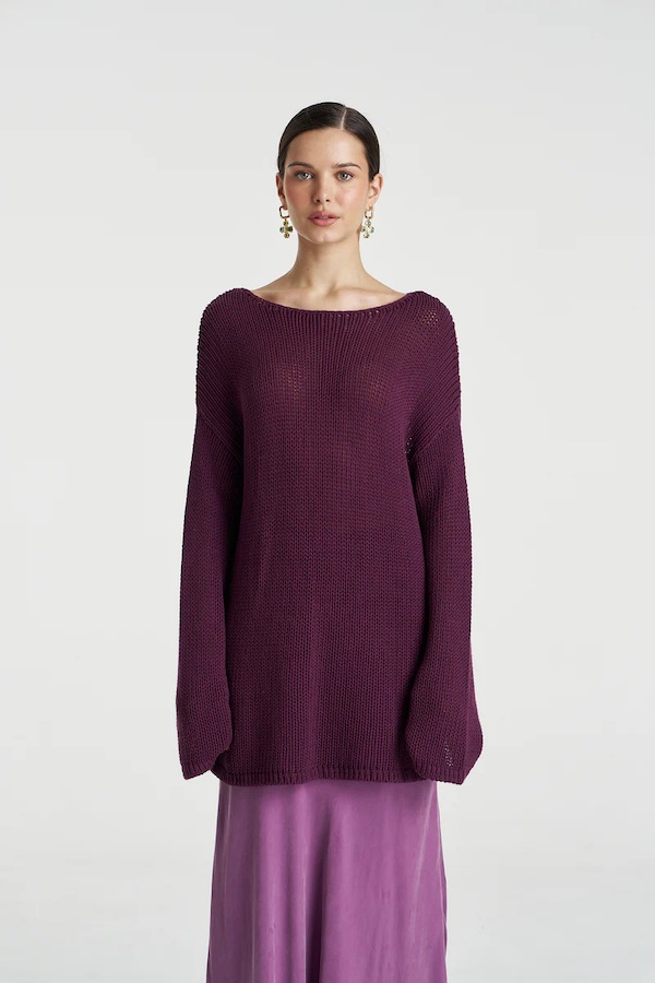 BELL LS KNIT - MULBERRY