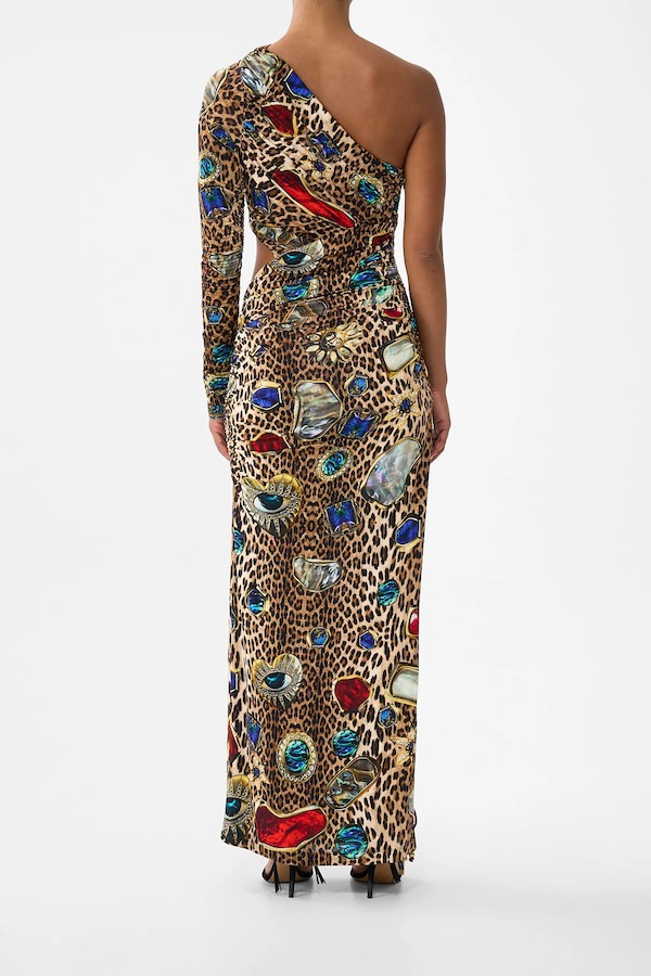 ONE SHOULDER JERSEY CUT OUT DRESS - NAZAR NIRVANA