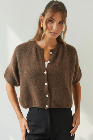 EMME CARDIGAN - ESPRESSO