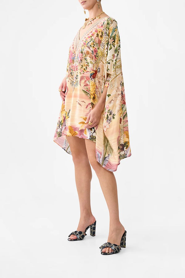 CAMILLA SHORT LACE UP KAFTAN WITH CUFF