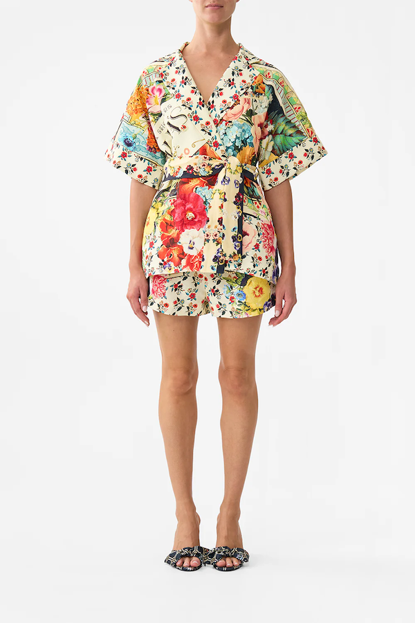 DOUBLE BREASTED SHORT SLEEVE JACKET