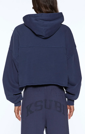 OH G HOODIE CROPPED - INK BLUE