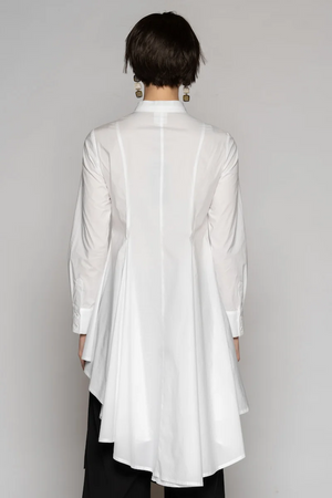 OVERTONE LONG SHIRT - WHITE