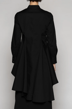 OVERTONE LONG SHIRT - BLACK