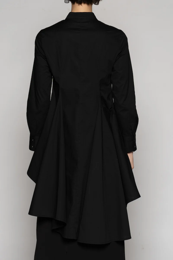 OVERTONE LONG SHIRT - BLACK