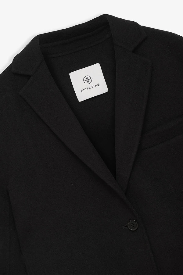 QUINN BLAZER - BLACK CASHMERE BLEND