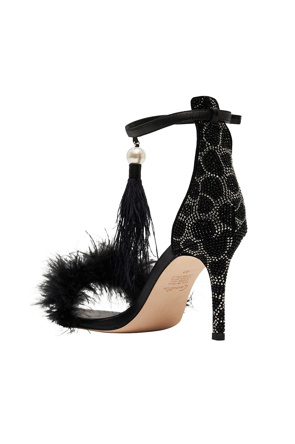 AVA FEATHERED HEEL*