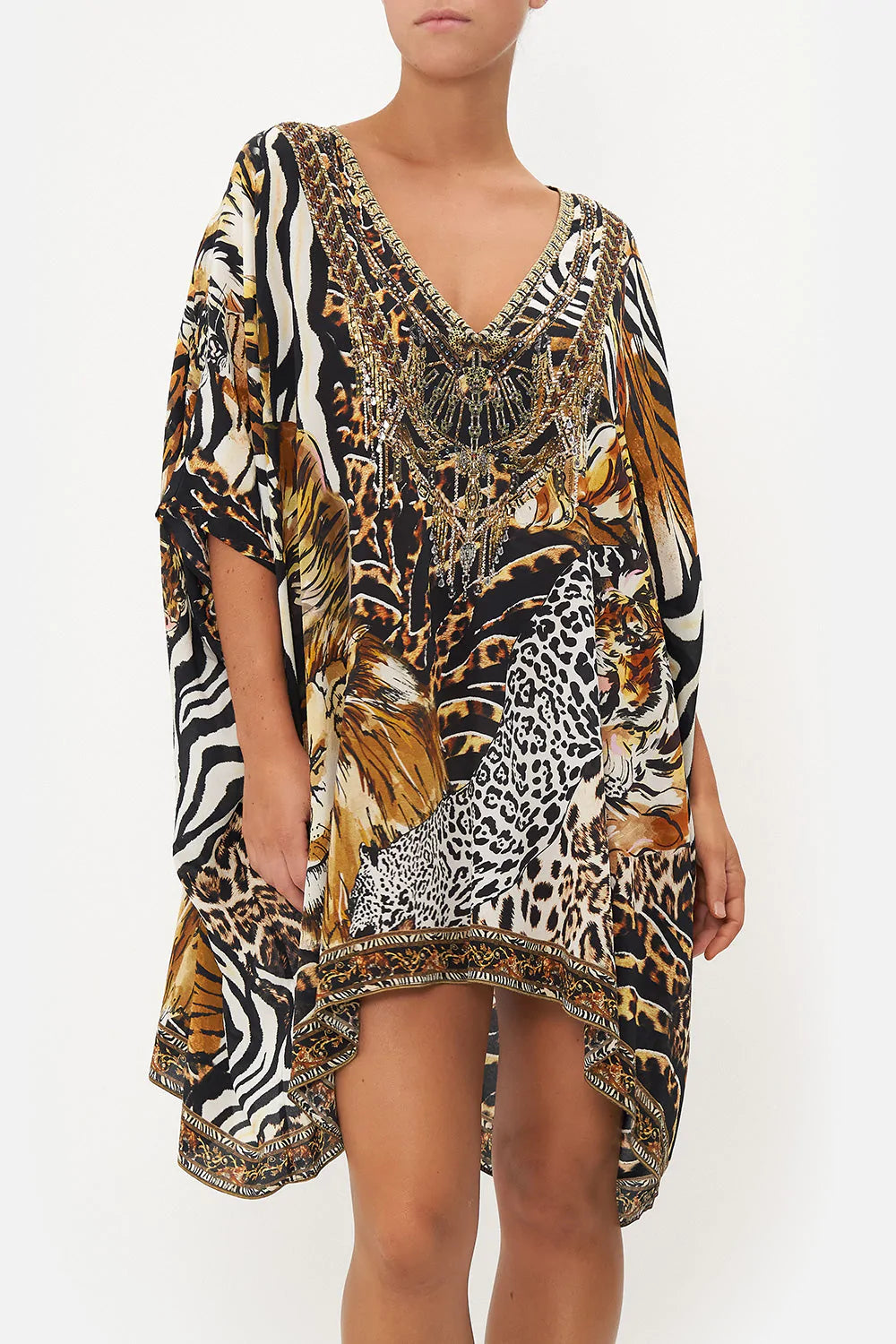 RECTANGULAR V NECK KAFTAN WHATS NEW PUSSYCAT