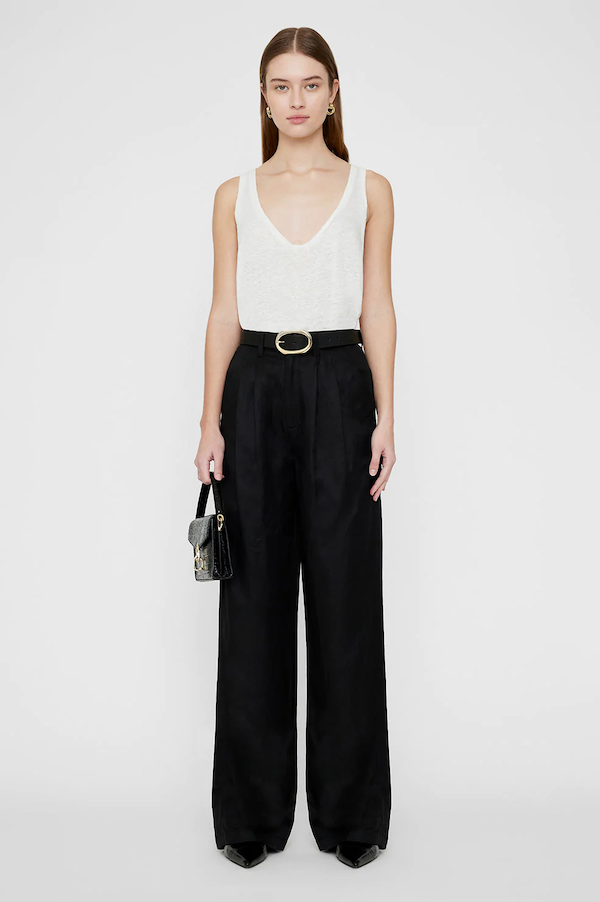 DALE TANK WHITE LINEN BLEND