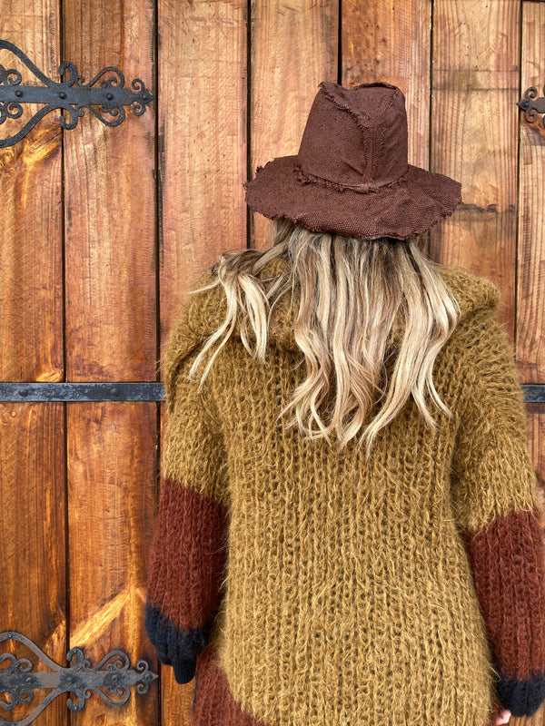 AMANO SHAWL COLLAR CARDI