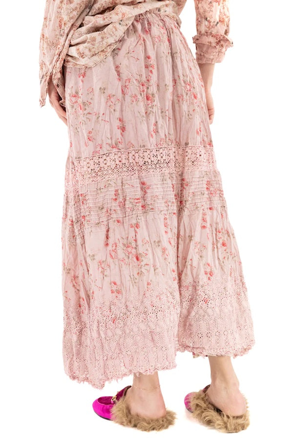 SKIRT 127 FLORAL EYELET KALI ROSE SKIRT