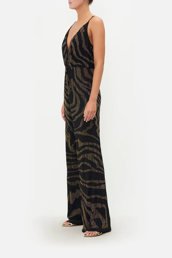 TWIST FRONT JERSEY JUMPSUIT - TAME MY TIGER