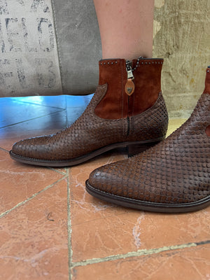 RUST SUNNY DUAL LEATHER BOOT