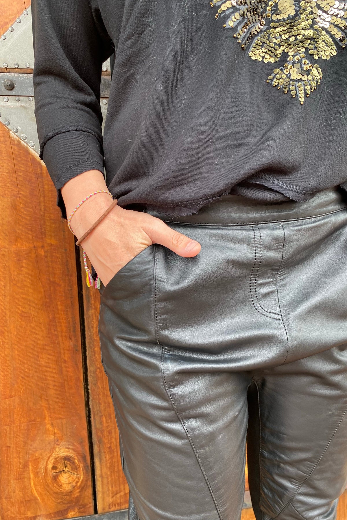 GAUNTLET RELAXED LEATHER PANT