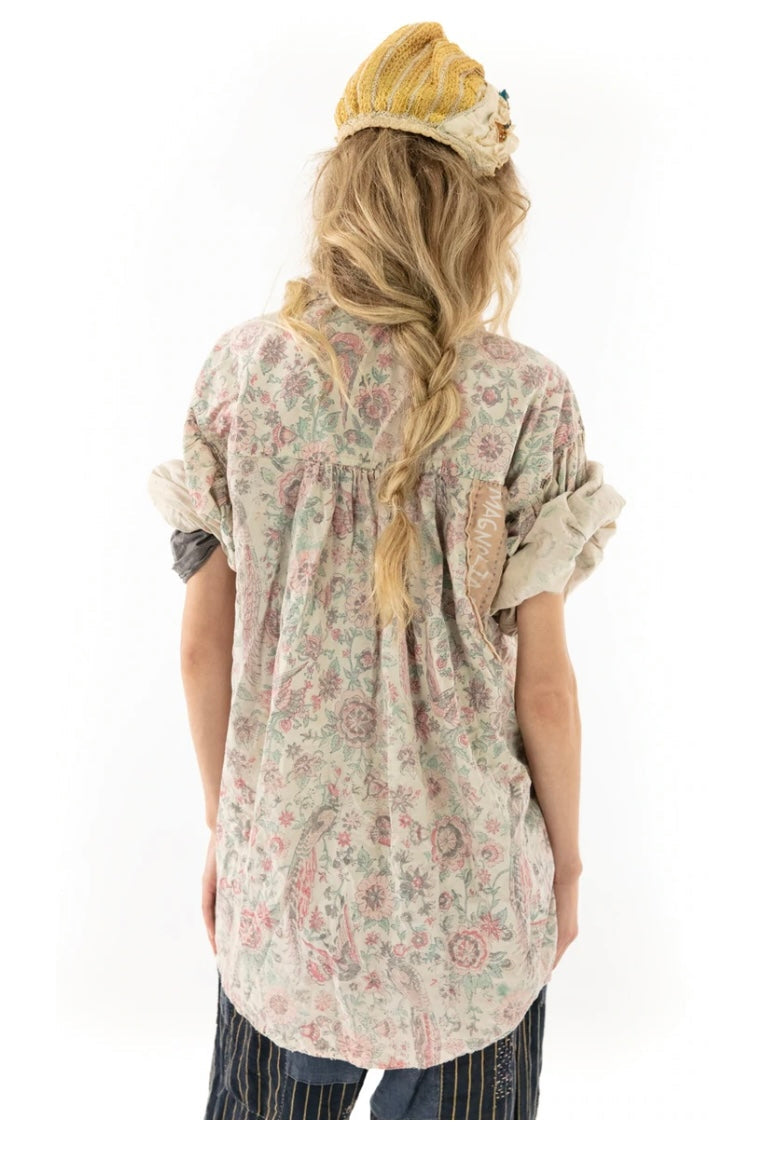BLOCK PRINT TORA SHIRT - TOP 1123 ACANTHUS SUN